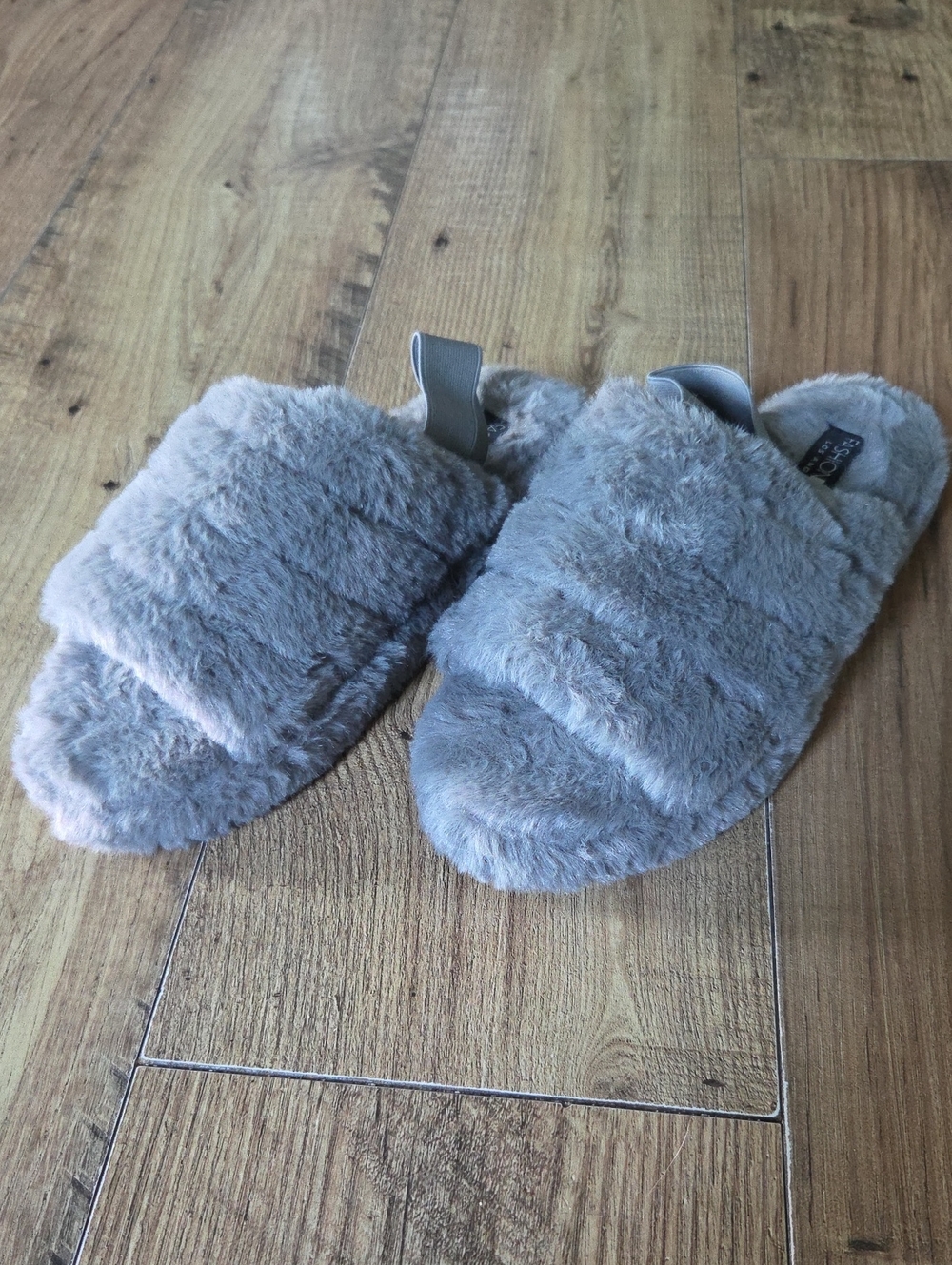 Fashion Nova | Cozy Faux Fur Slide Slippers - Gray